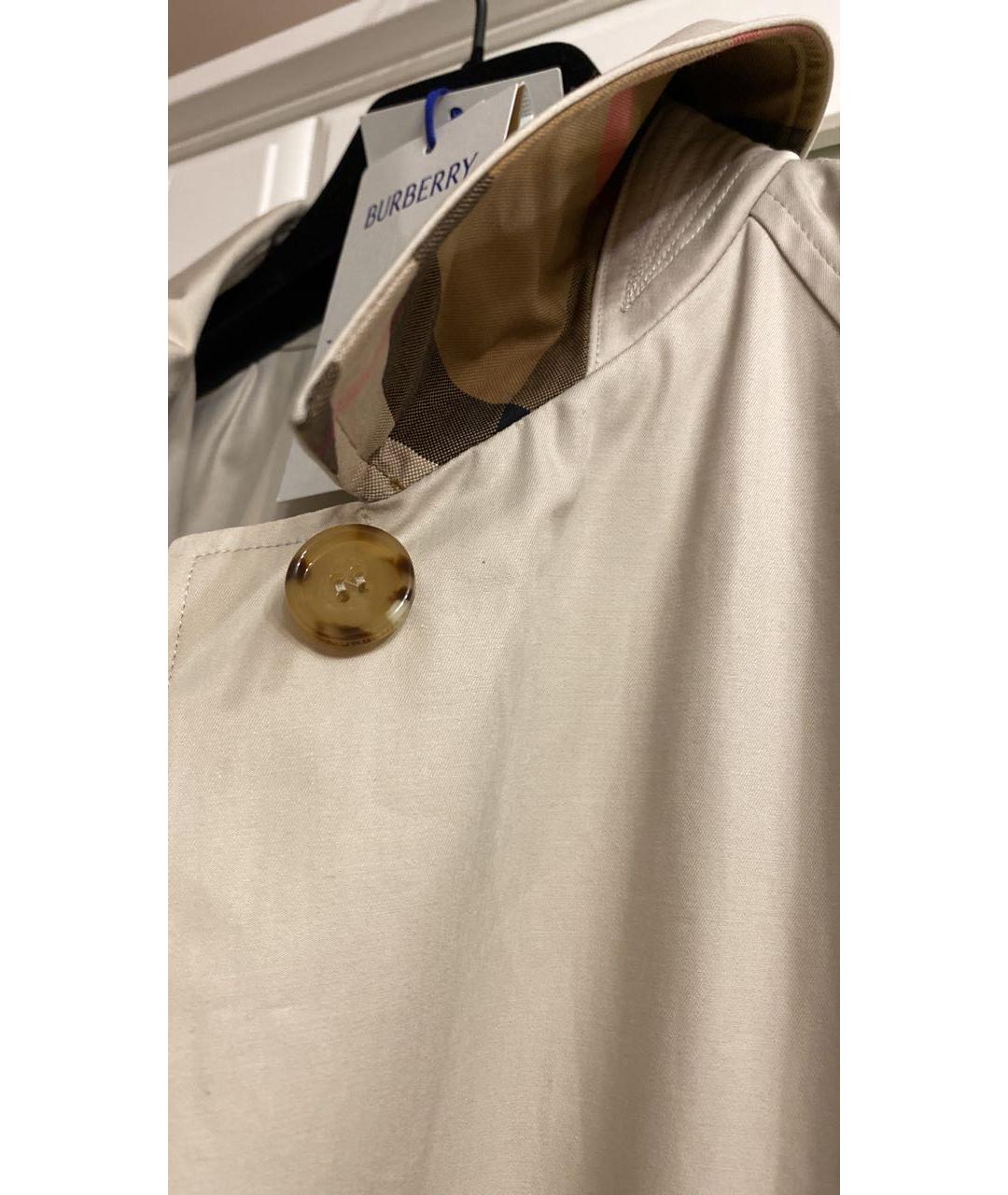 BURBERRY Бежевый хлопковый тренч/плащ, фото 4