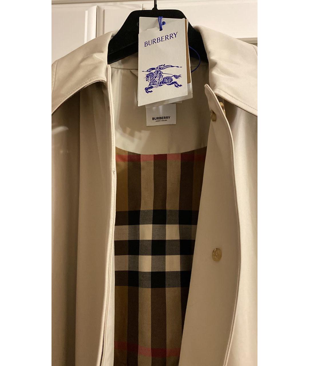 BURBERRY Бежевый хлопковый тренч/плащ, фото 3