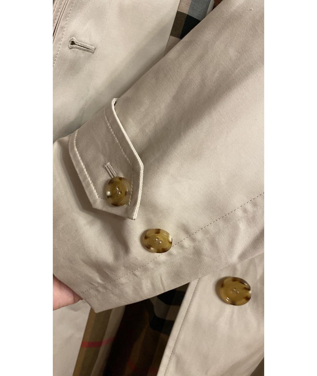 BURBERRY Бежевый хлопковый тренч/плащ, фото 6