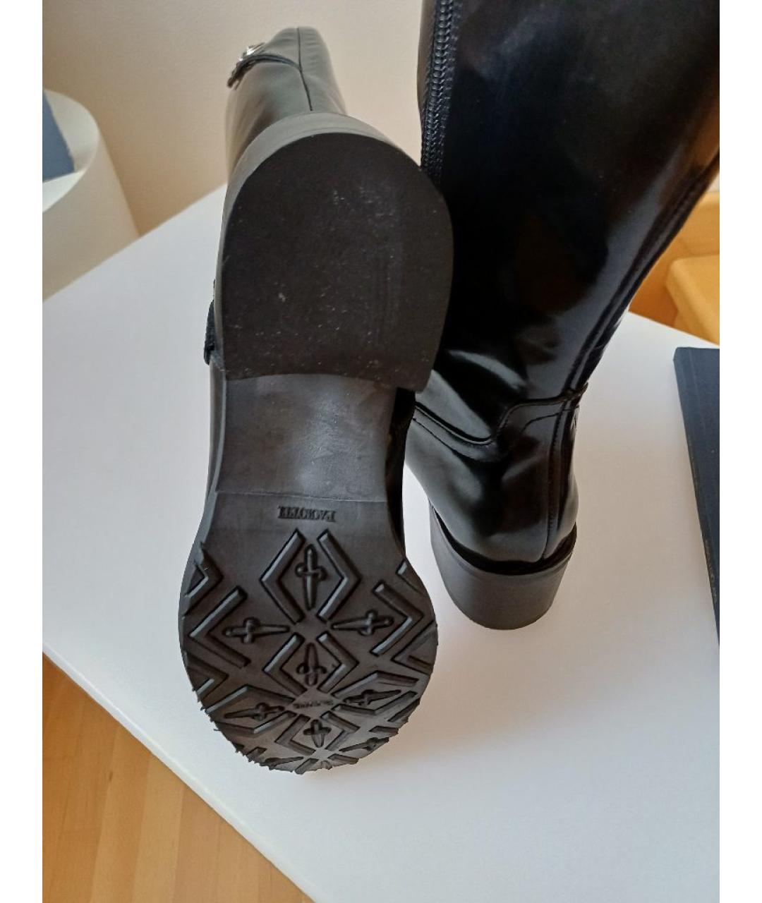 CESARE PACIOTTI Черные сапоги из лакированной кожи, фото 7