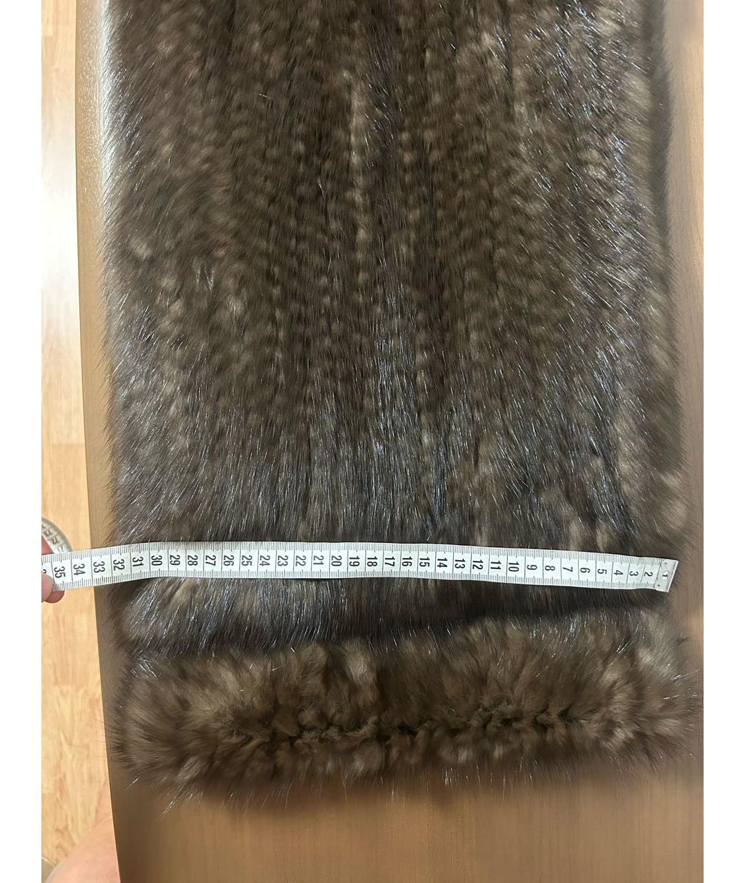 FENDI Коричневый шарф, фото 4