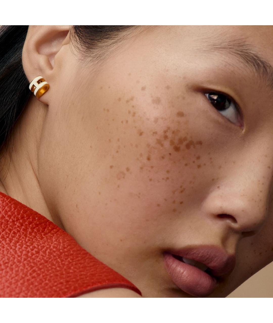 HERMES Белые металлические серьги, фото 2