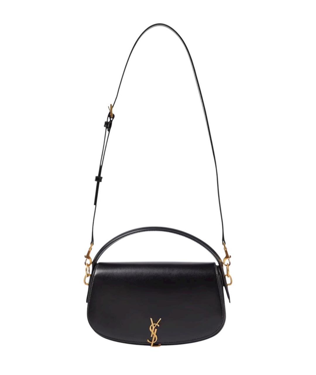SAINT LAURENT Черная кожаная сумка через плечо, фото 1