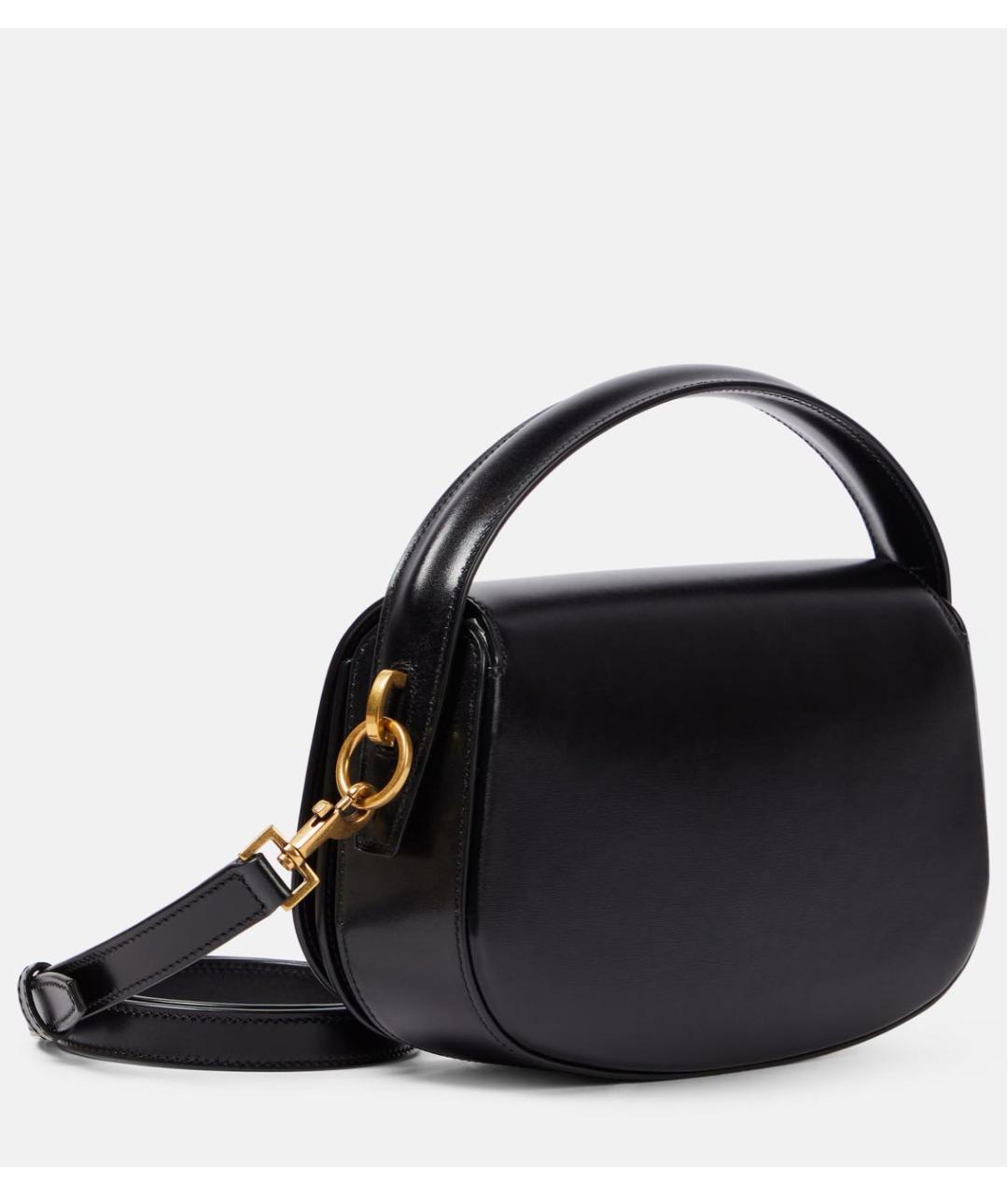 SAINT LAURENT Черная кожаная сумка через плечо, фото 2