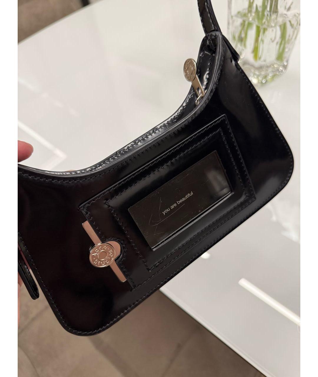 ACNE STUDIOS Черная сумка с короткими ручками, фото 6