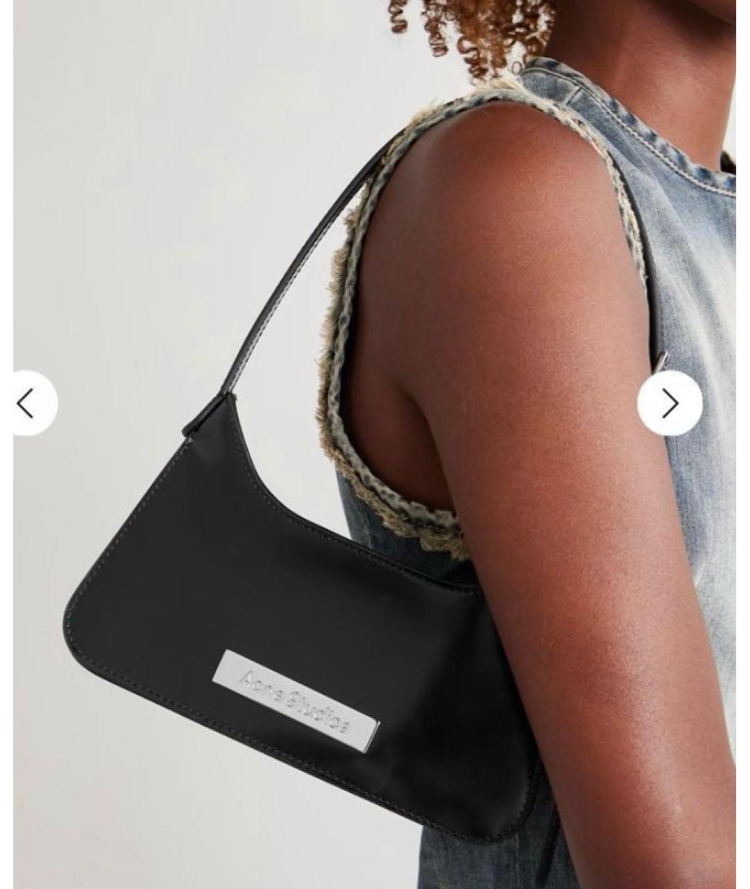 ACNE STUDIOS Черная сумка с короткими ручками, фото 5