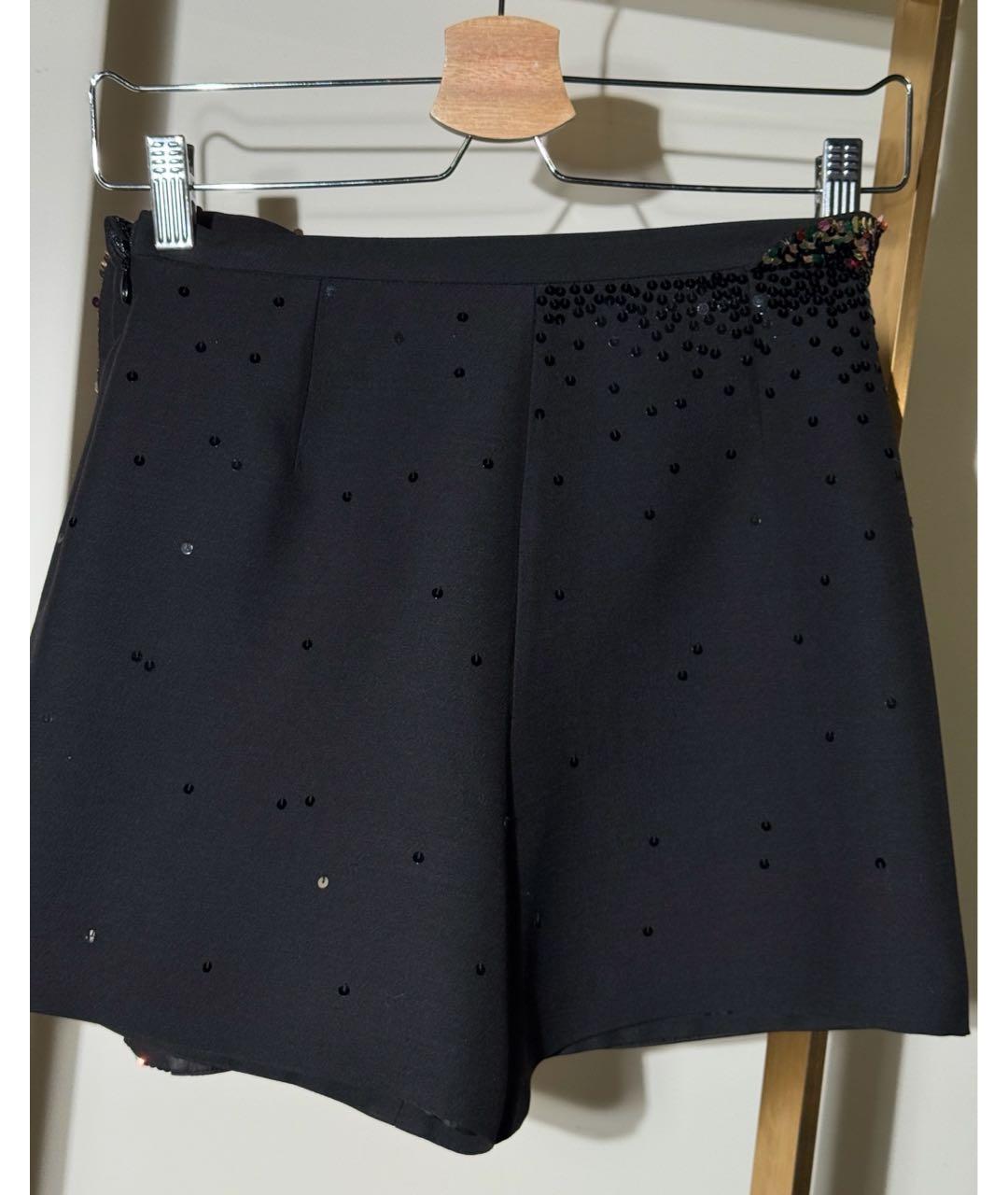 VALENTINO Черные шерстяные шорты, фото 7