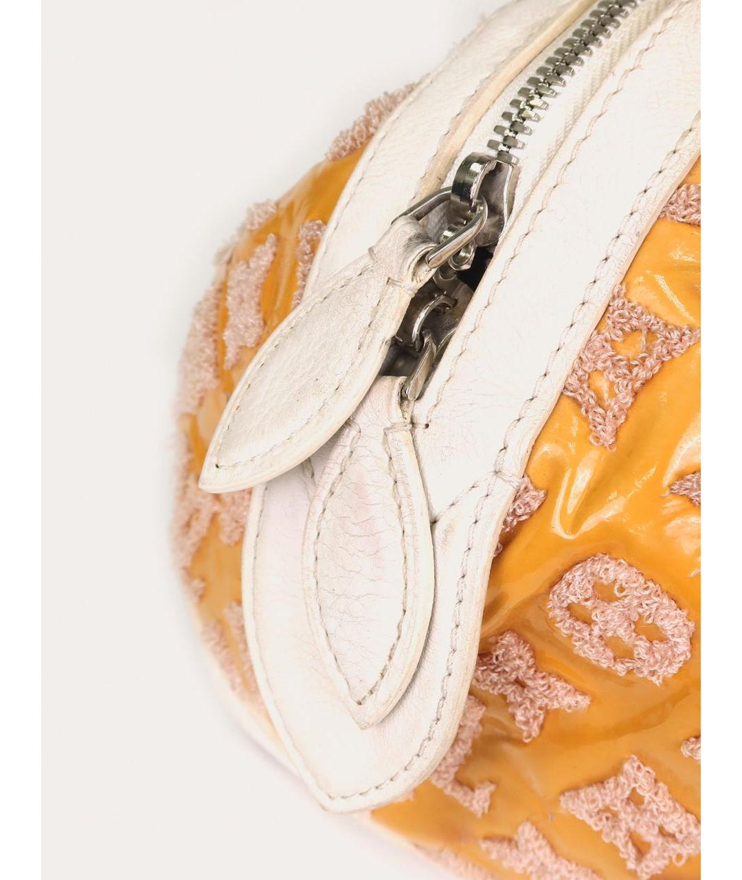 LOUIS VUITTON Желтая кожаная сумка с короткими ручками, фото 4