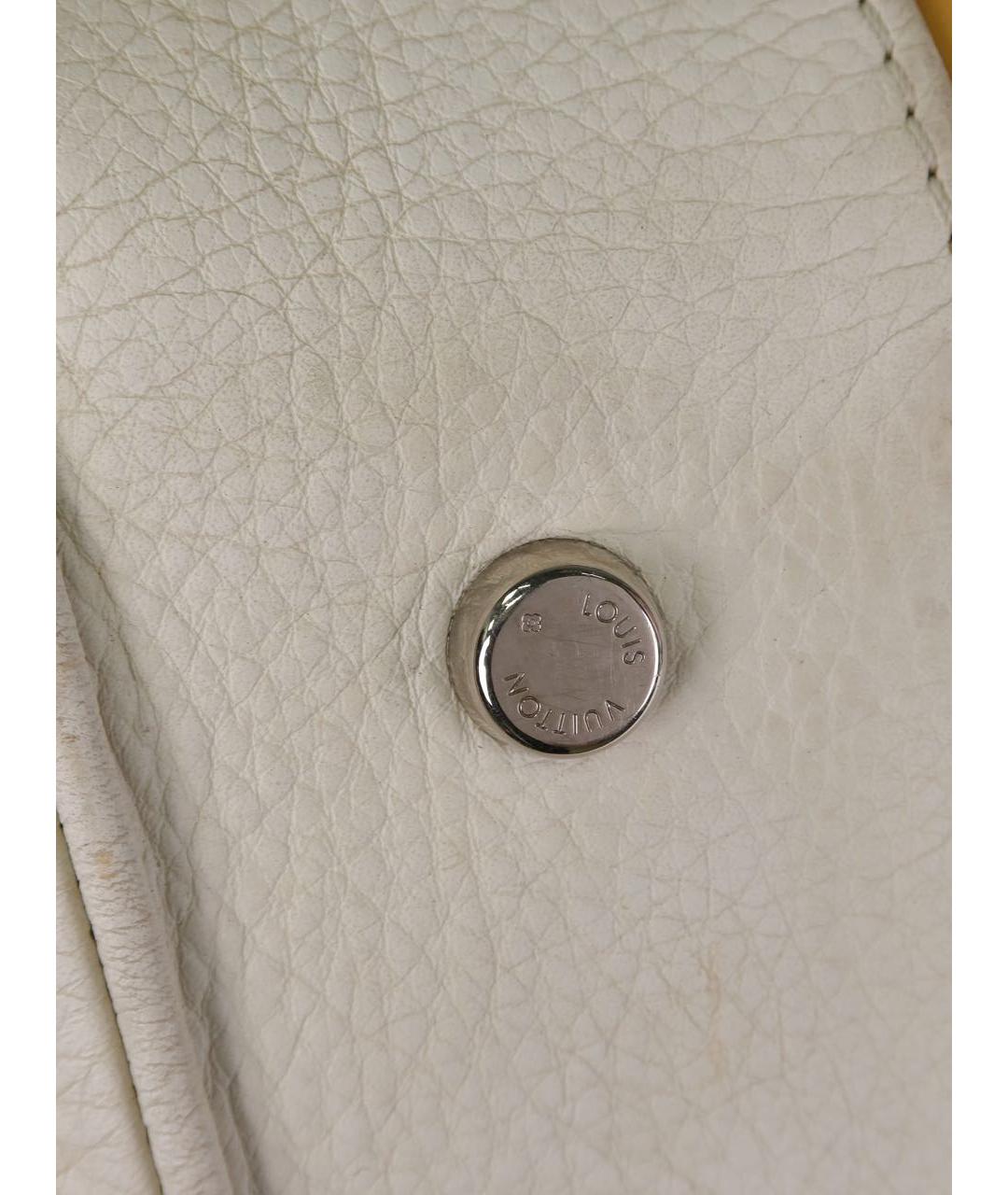 LOUIS VUITTON Желтая кожаная сумка с короткими ручками, фото 6