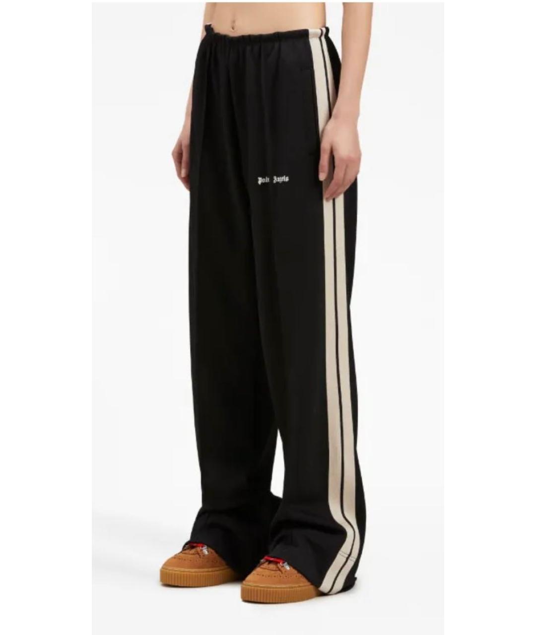 PALM ANGELS Черные хлопковые прямые брюки, фото 3