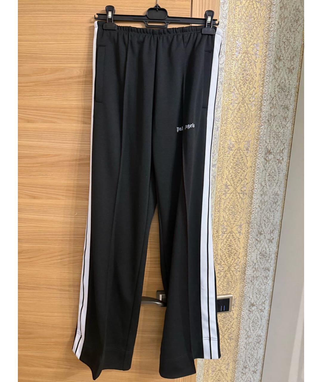 PALM ANGELS Черные хлопковые прямые брюки, фото 5