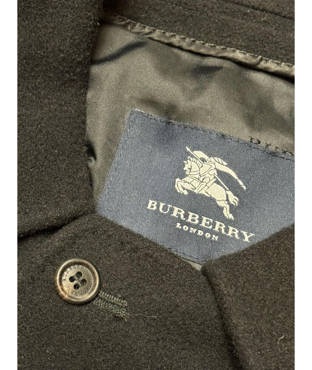 BURBERRY Черное кашемировое пальто, фото 4