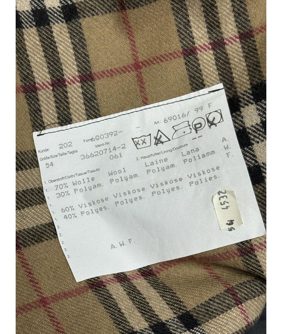 BURBERRY Черное кашемировое пальто, фото 8