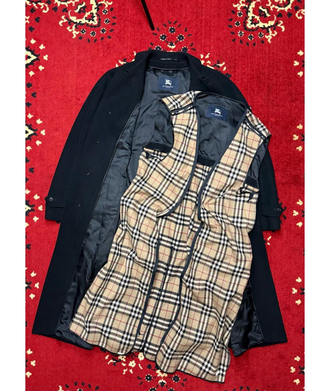 BURBERRY Черное кашемировое пальто, фото 6