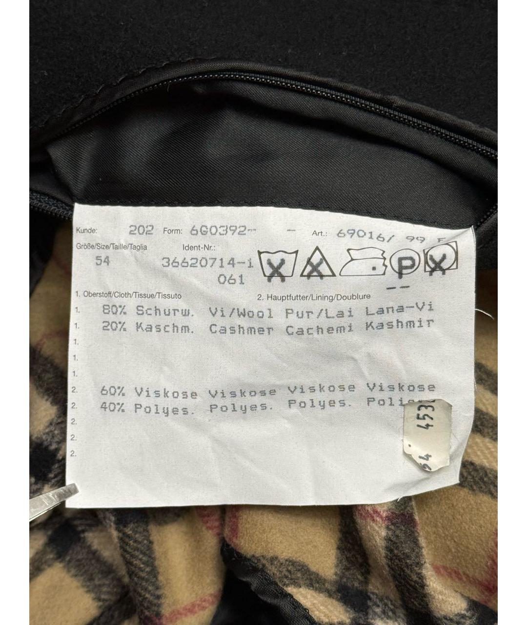 BURBERRY Черное кашемировое пальто, фото 7