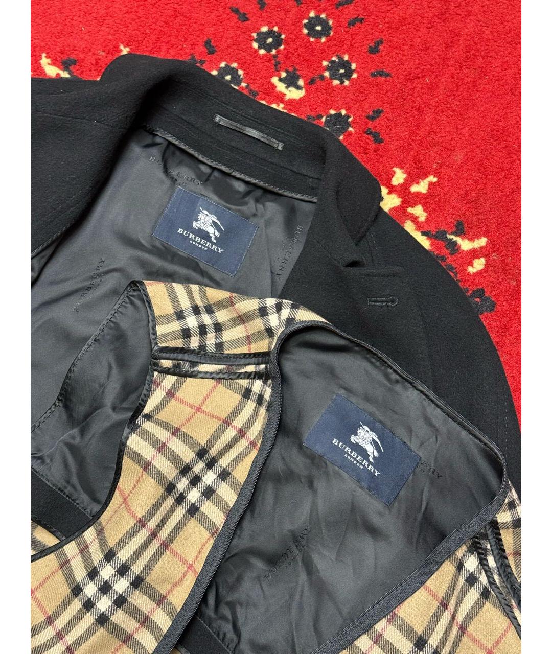 BURBERRY Черное кашемировое пальто, фото 3