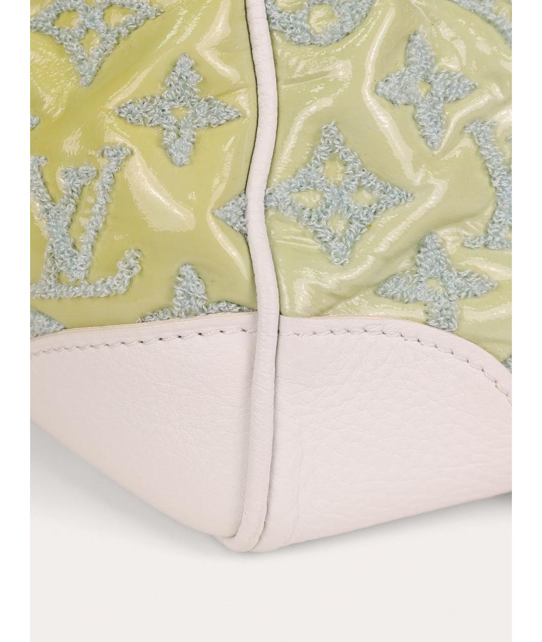 LOUIS VUITTON Салатовая кожаная сумка с короткими ручками, фото 5