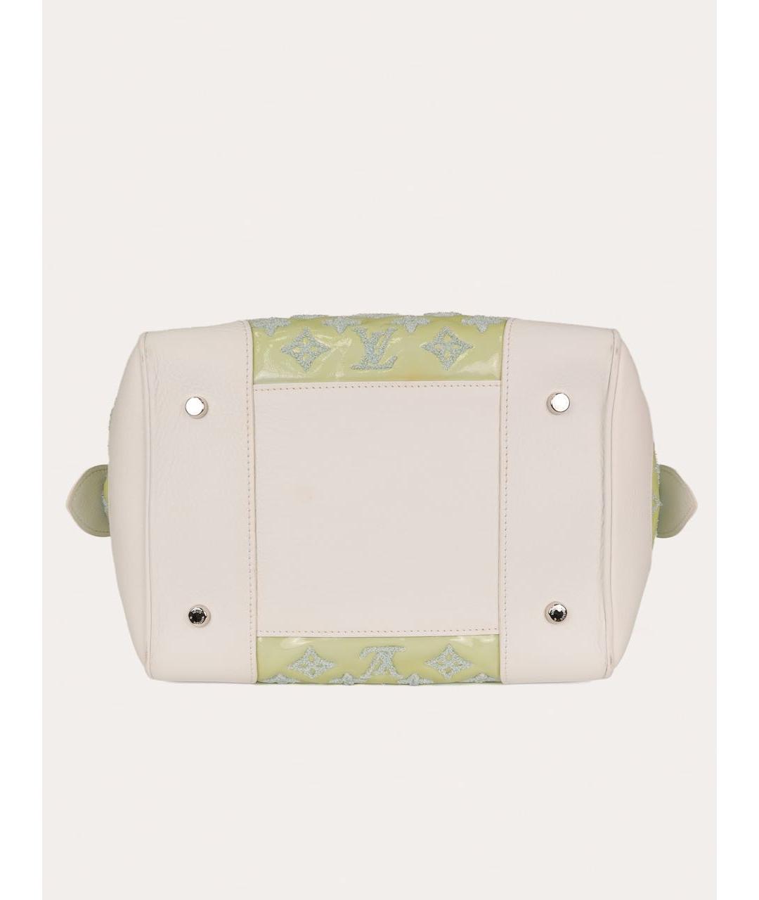 LOUIS VUITTON Салатовая кожаная сумка с короткими ручками, фото 7