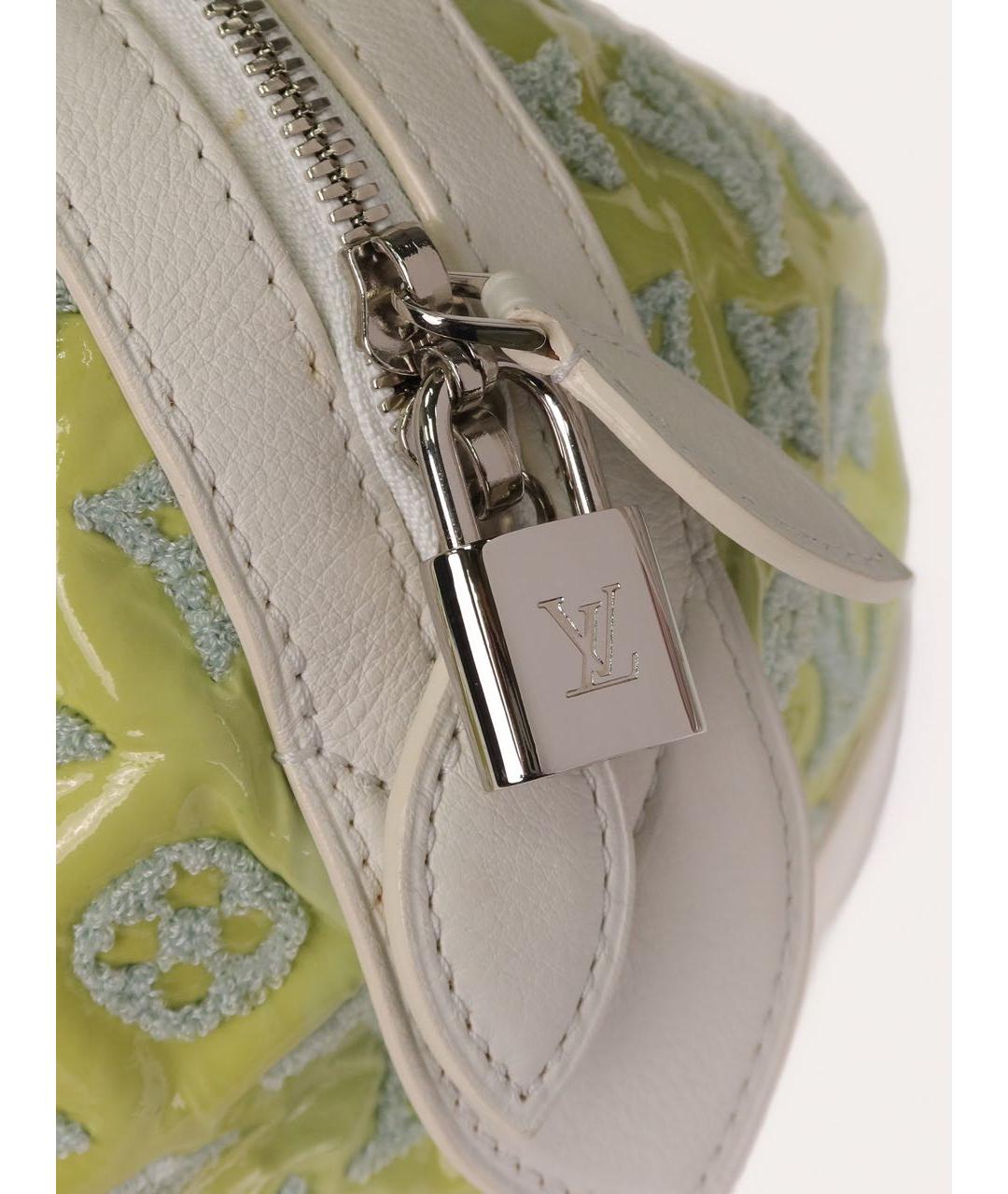 LOUIS VUITTON Салатовая кожаная сумка с короткими ручками, фото 4