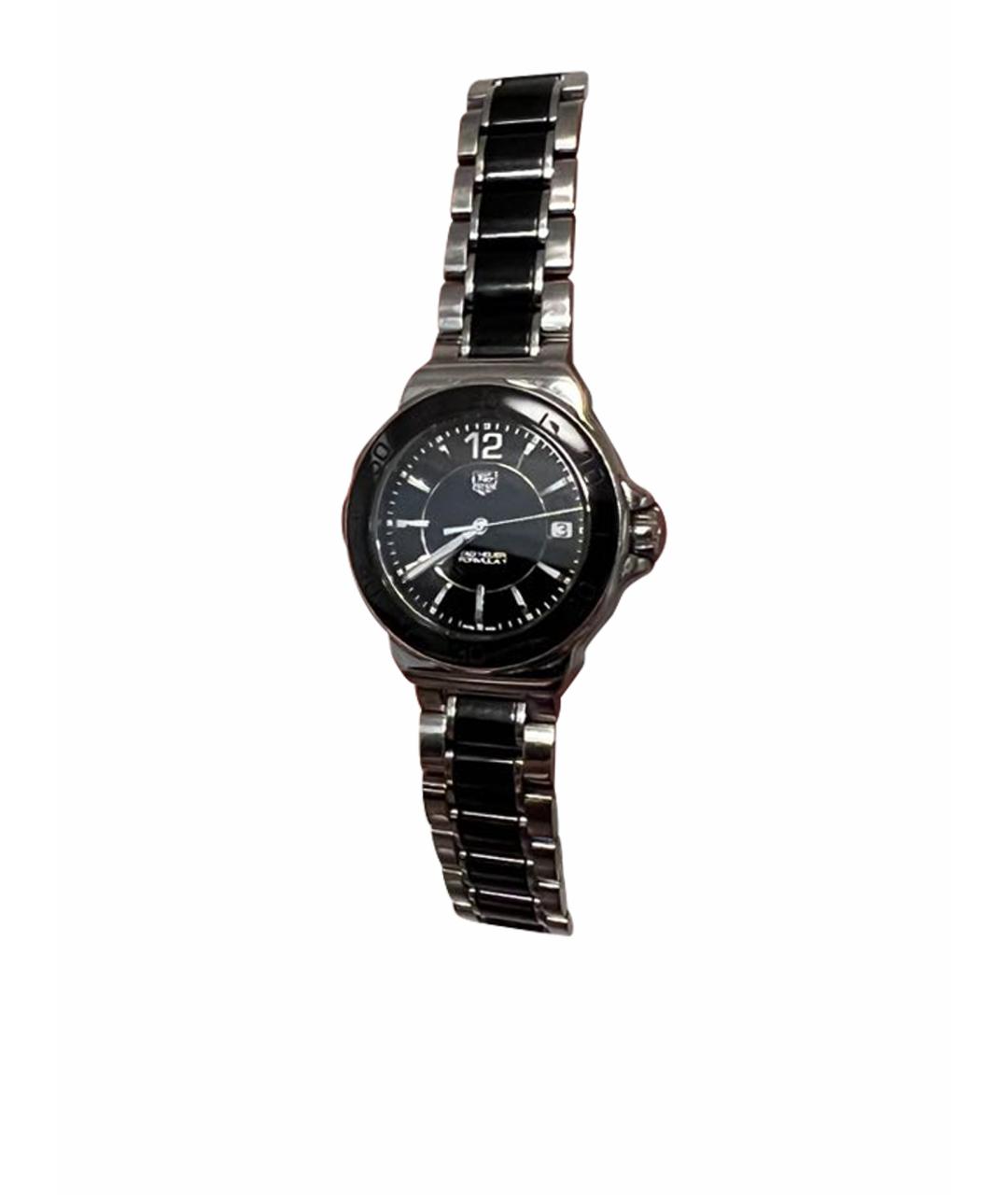 TAG HEUER Черные металлические часы, фото 1