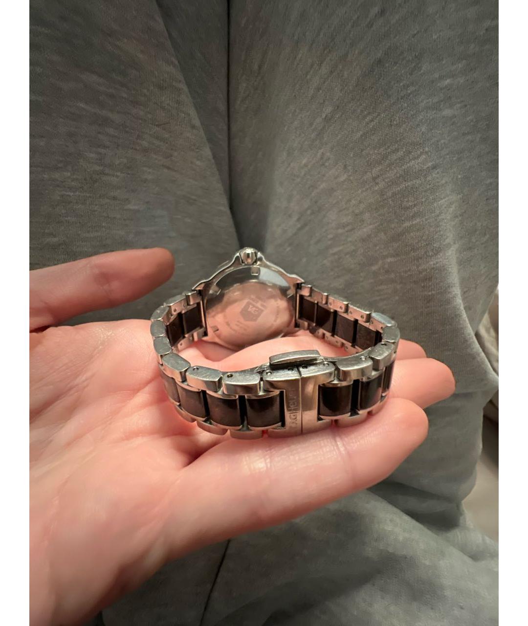 TAG HEUER Черные металлические часы, фото 4