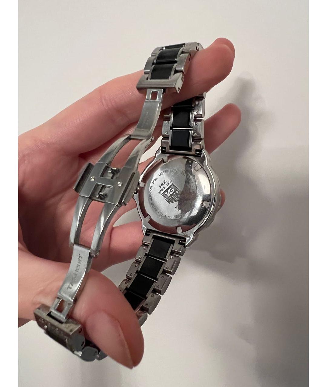 TAG HEUER Черные металлические часы, фото 3