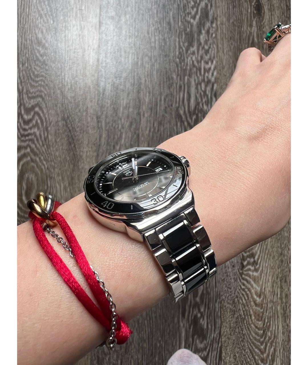 TAG HEUER Черные металлические часы, фото 6