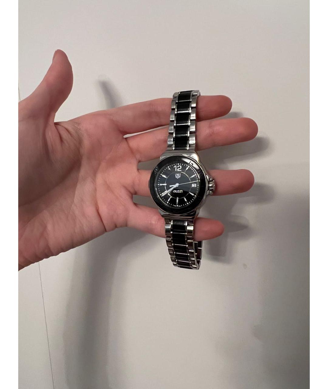 TAG HEUER Черные металлические часы, фото 9