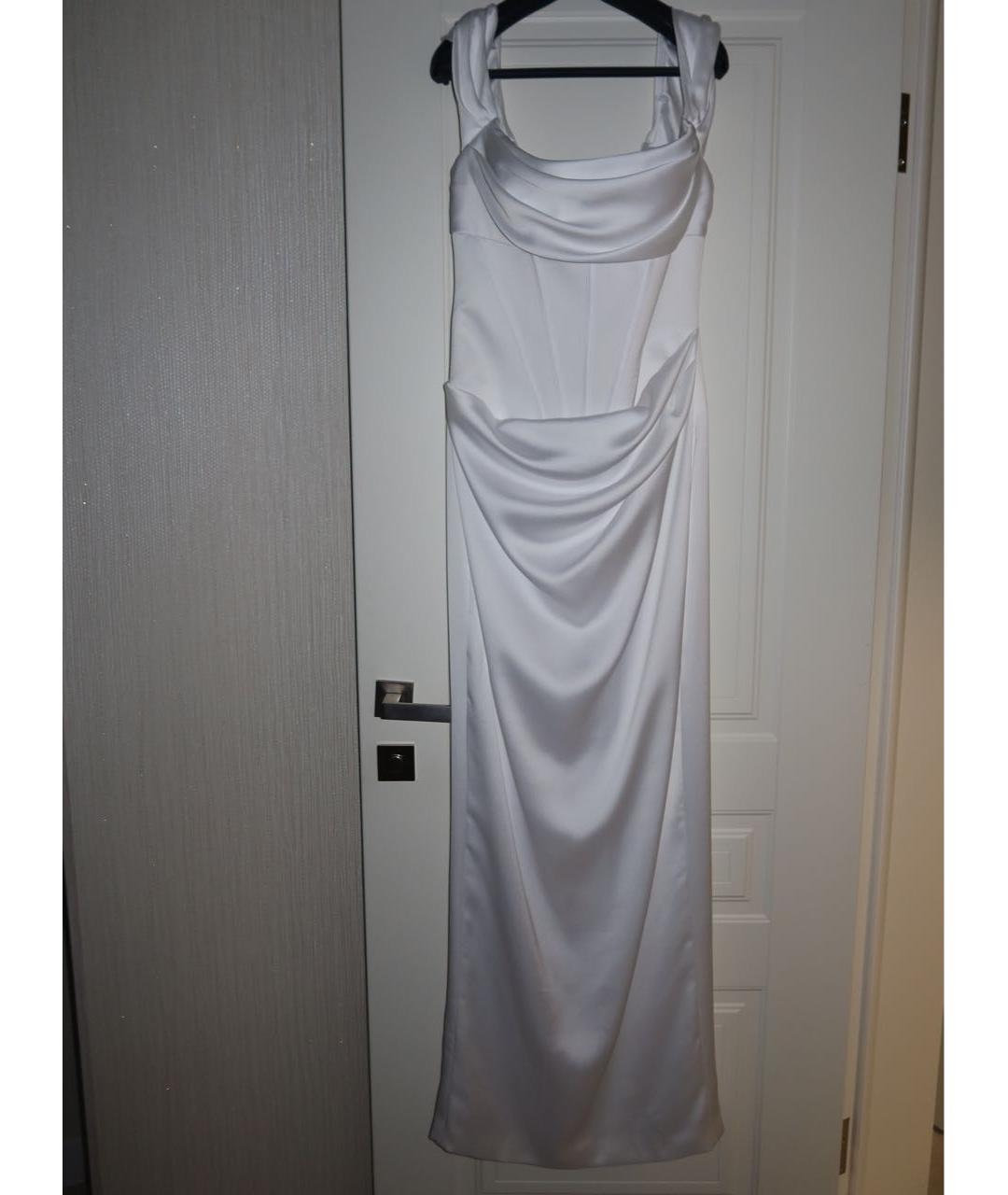 RASARIO Белое полиэстеровое свадебное платье, фото 6