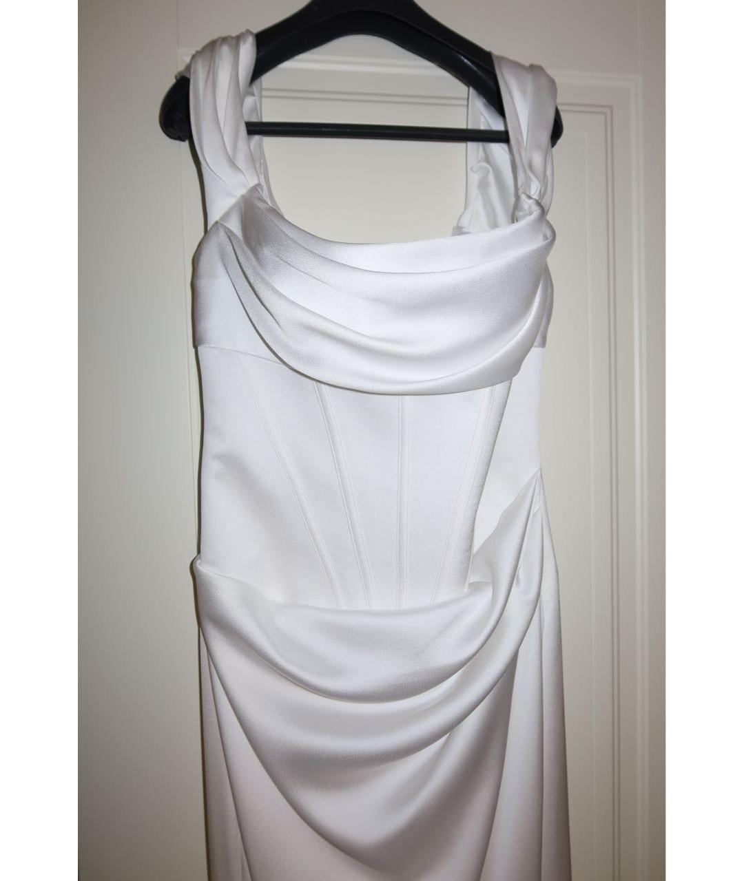 RASARIO Белое полиэстеровое свадебное платье, фото 4