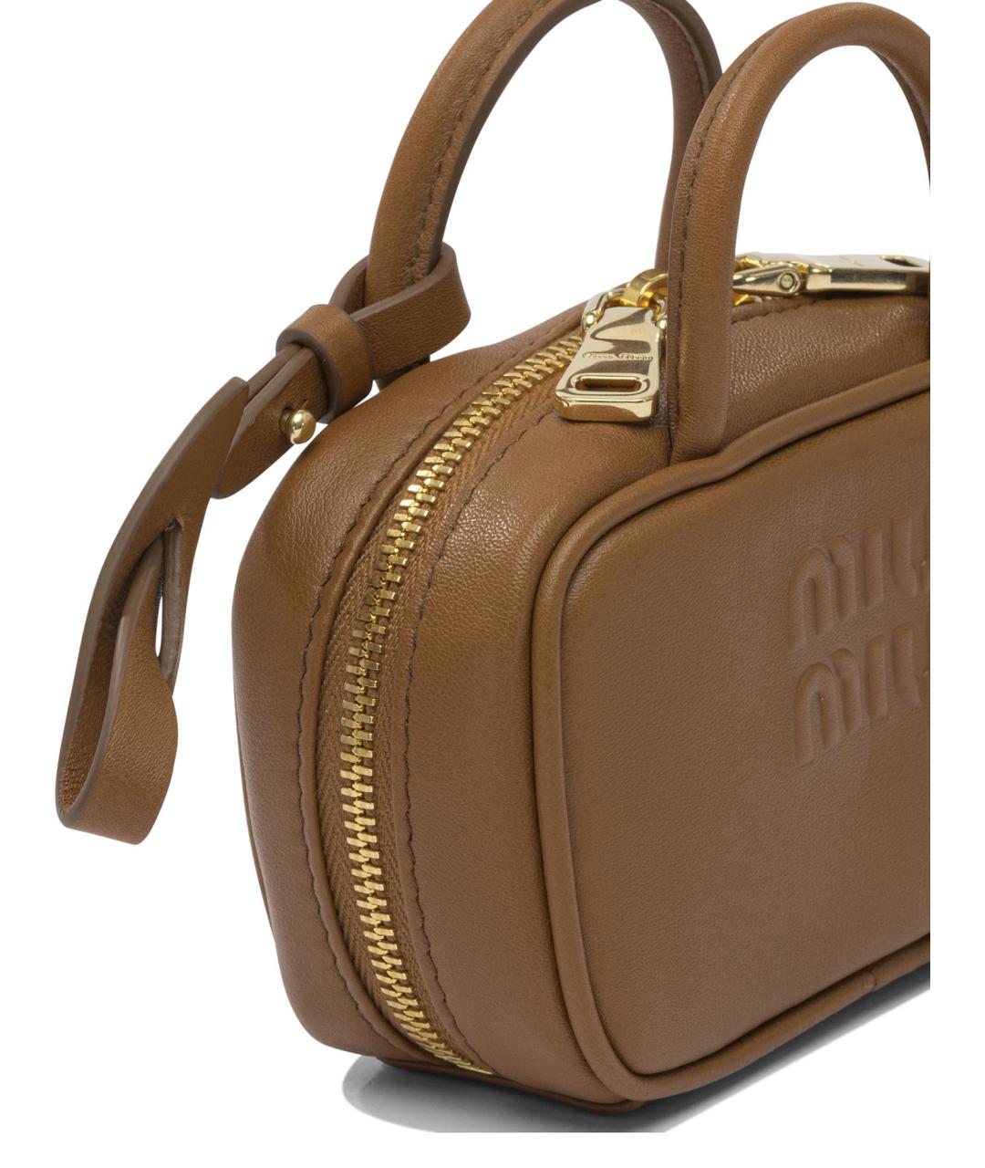 MIU MIU Коричневый брелок, фото 2