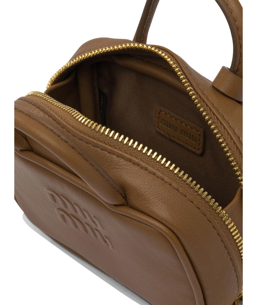 MIU MIU Коричневый брелок, фото 3