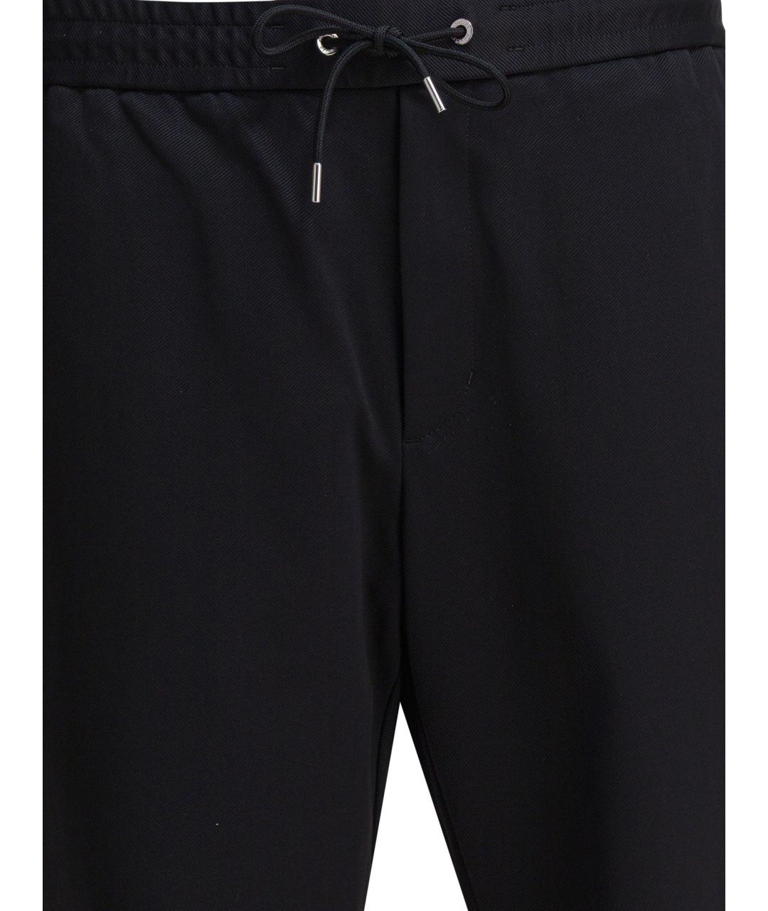 MONCLER Черные хлопковые повседневные брюки, фото 3