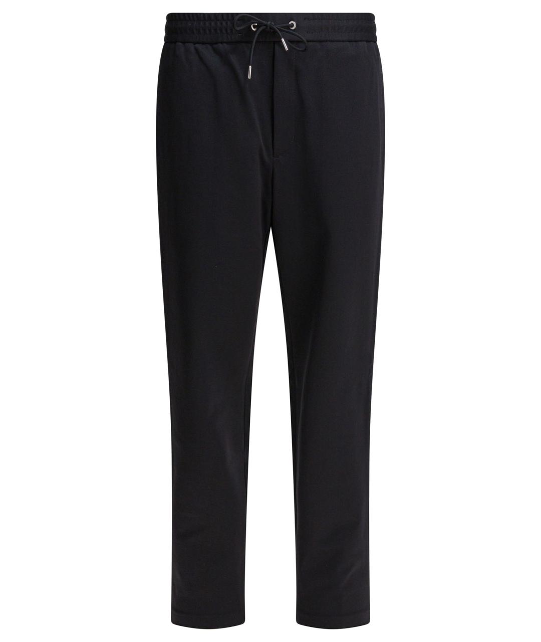 MONCLER Черные хлопковые повседневные брюки, фото 1