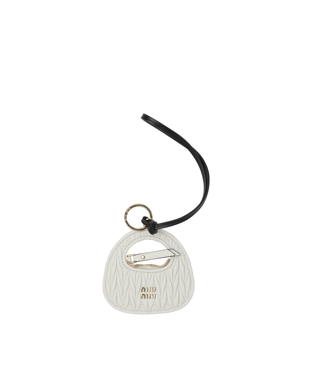 MIU MIU Белый брелок, фото 1