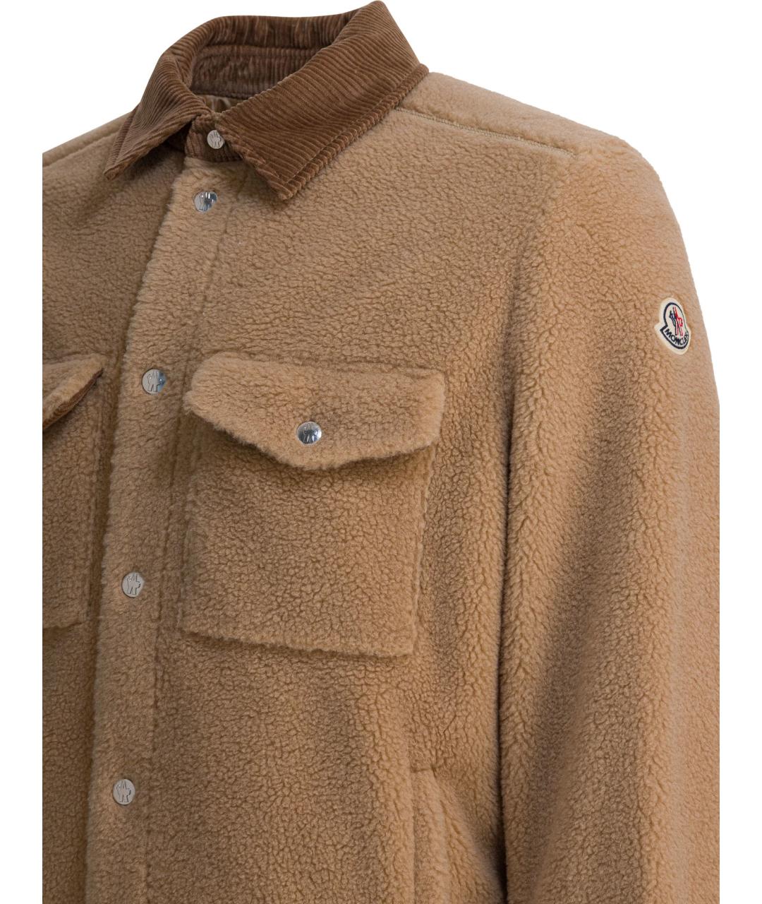 MONCLER Бежевая шерстяная куртка, фото 3