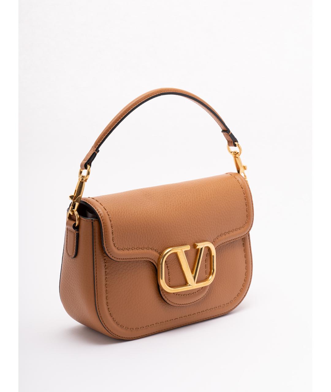 VALENTINO Коричневая кожаная сумка через плечо, фото 2