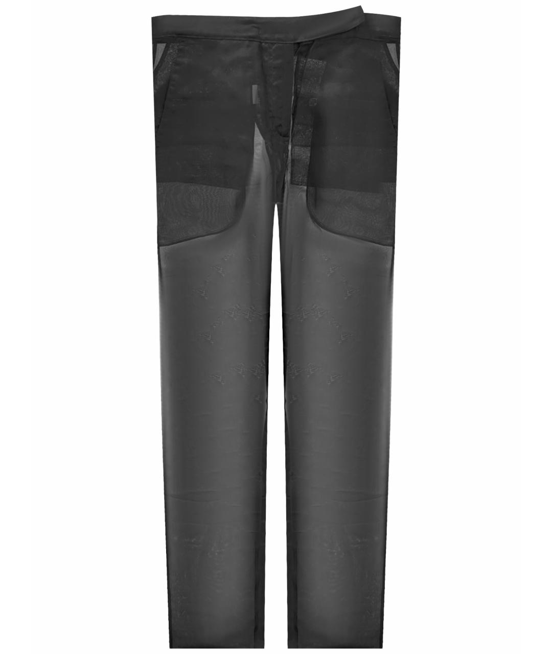MAX MARA Черные шелковые брюки узкие, фото 1