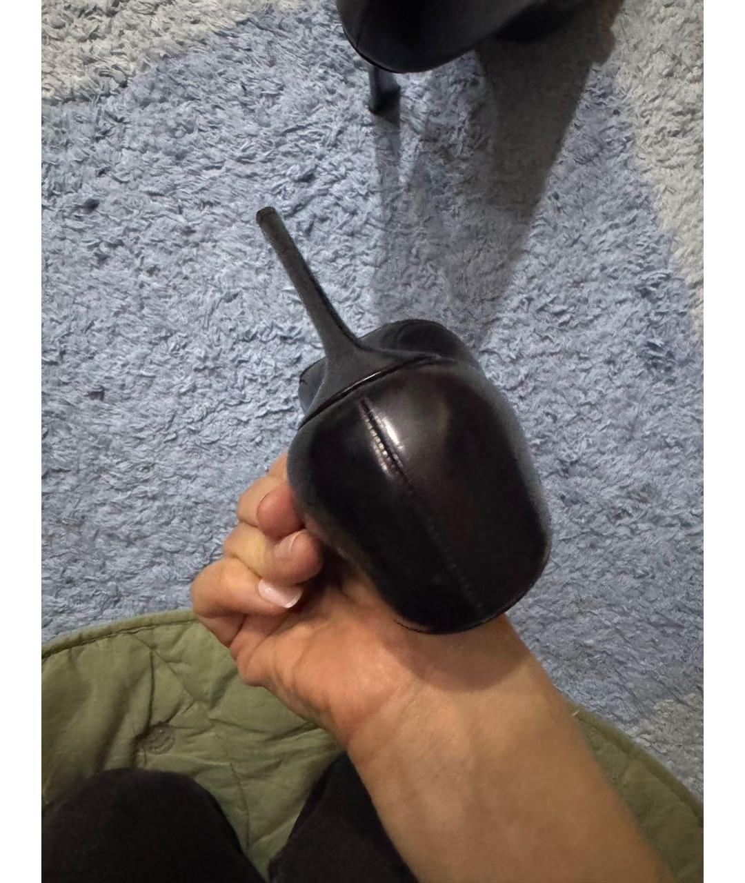 SAINT LAURENT Черные кожаные туфли, фото 5