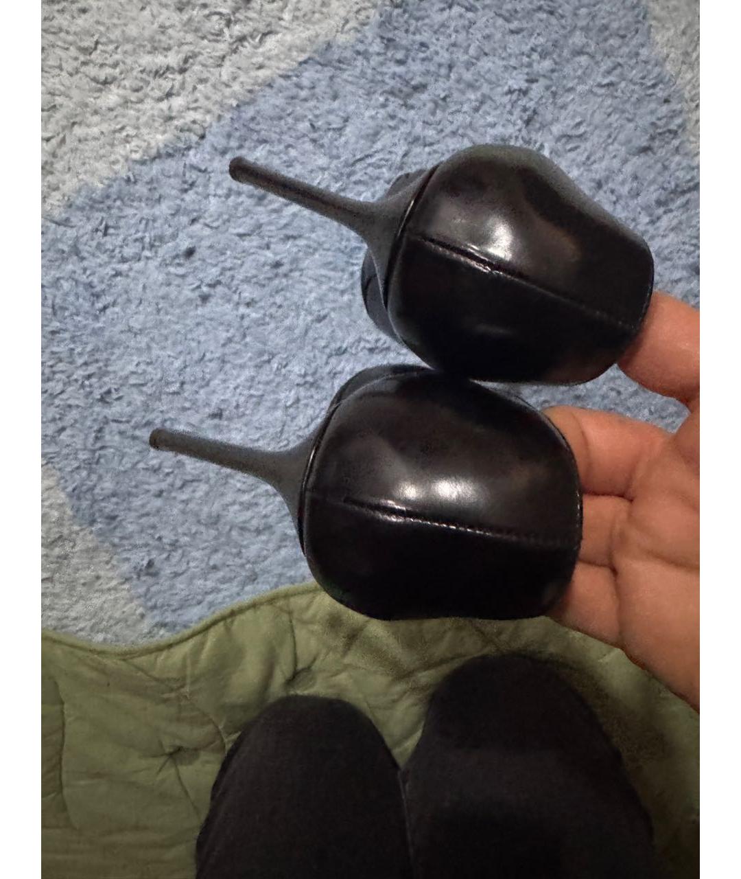 SAINT LAURENT Черные кожаные туфли, фото 3