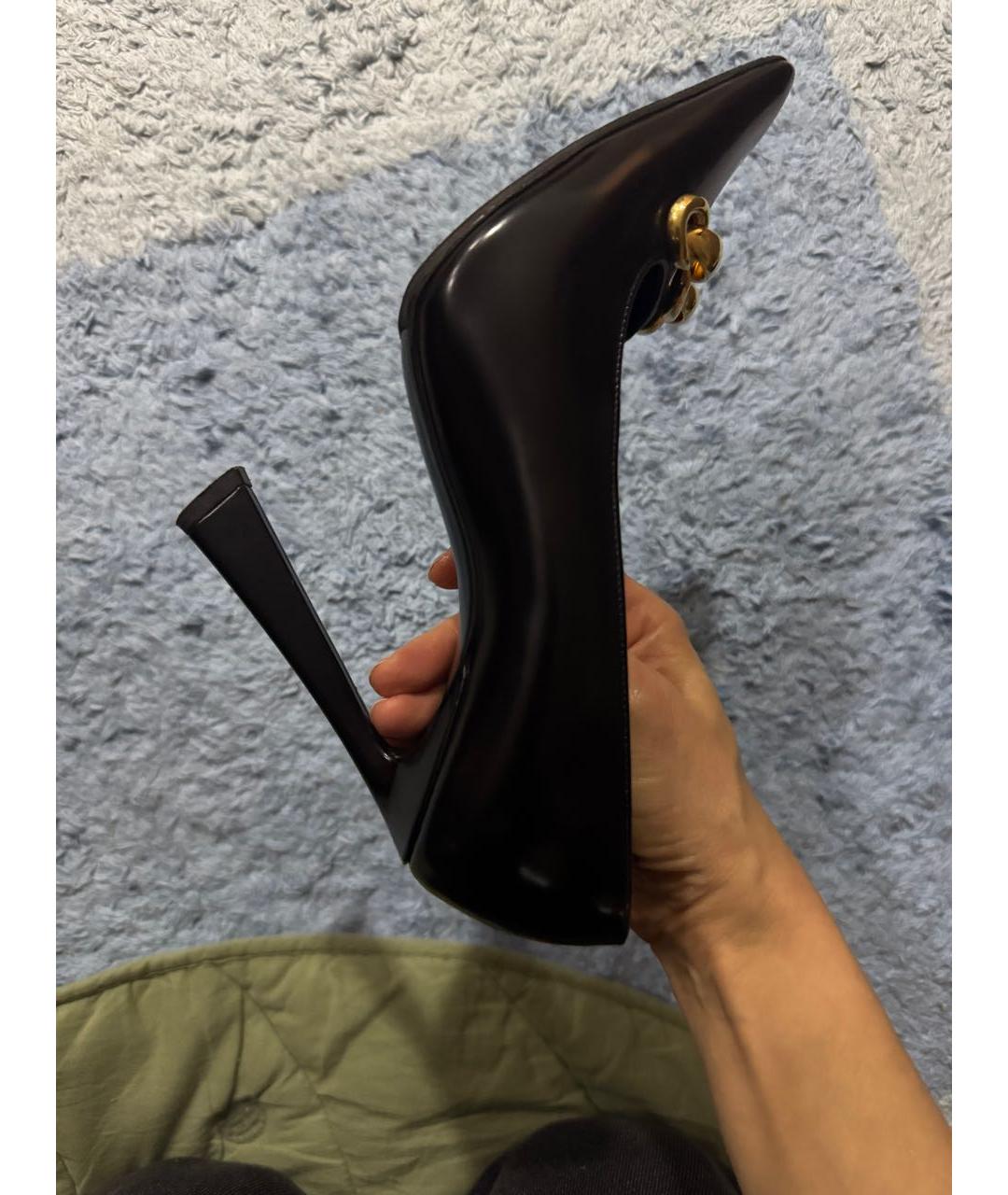 SAINT LAURENT Черные кожаные туфли, фото 9