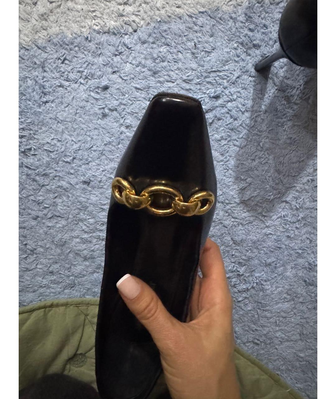 SAINT LAURENT Черные кожаные туфли, фото 7