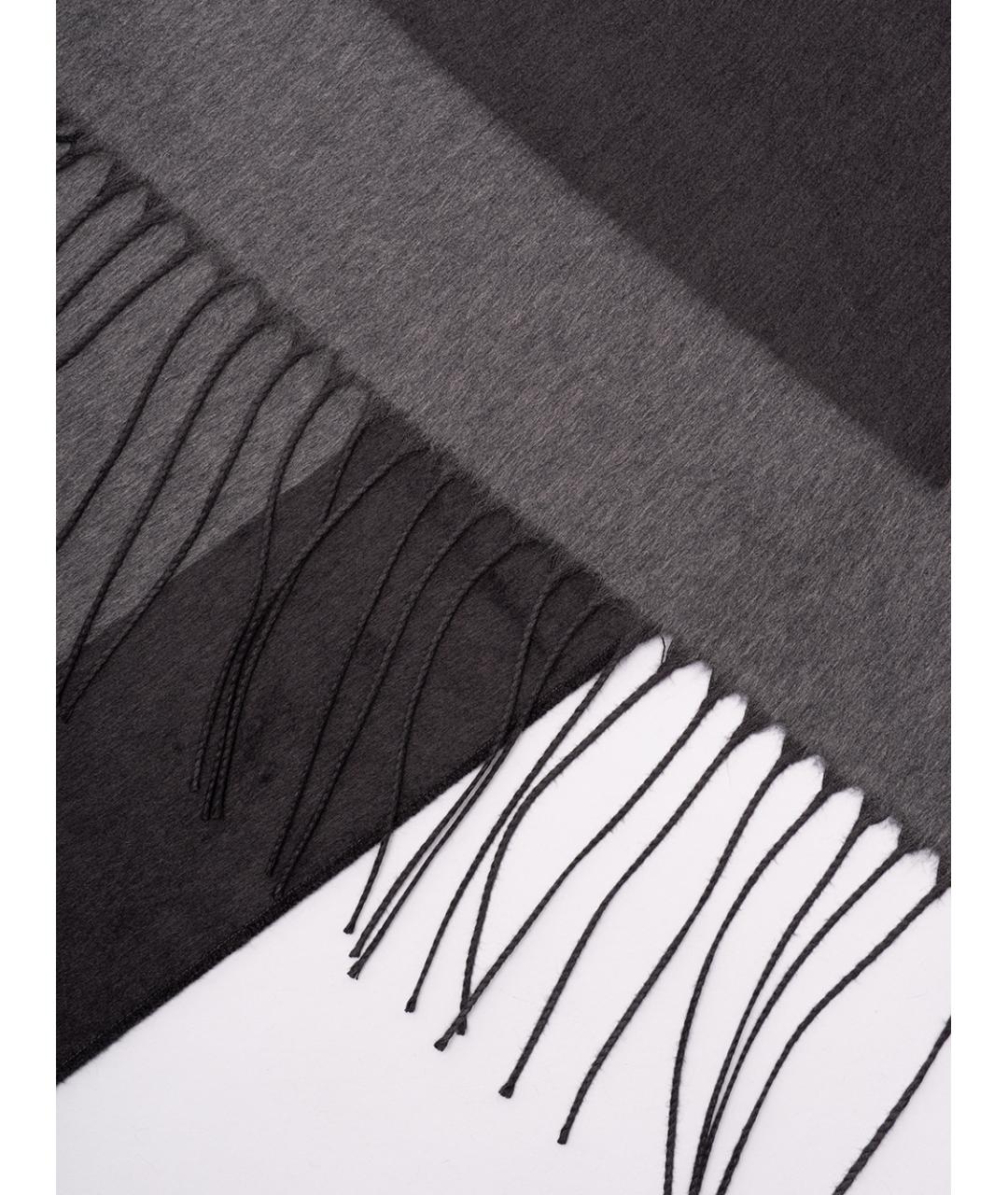 SAINT LAURENT Серый шелковый шарф, фото 3