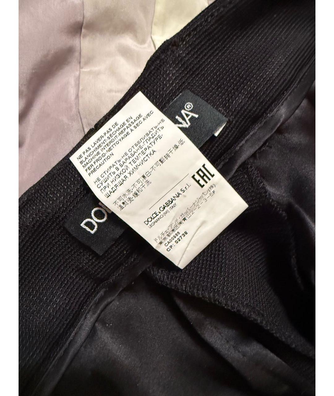 DOLCE&GABBANA Черные вискозные брюки узкие, фото 4