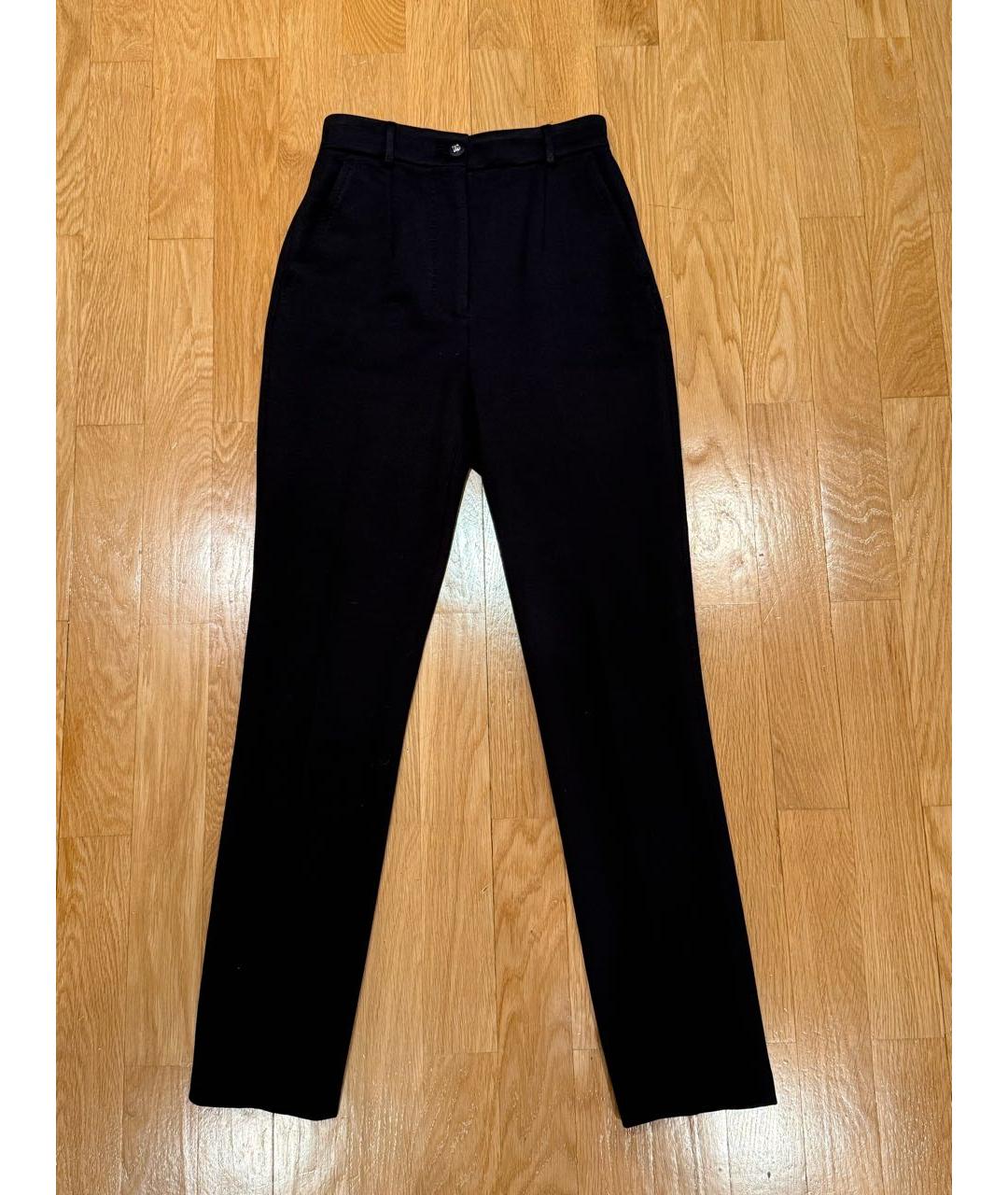 DOLCE&GABBANA Черные вискозные брюки узкие, фото 7