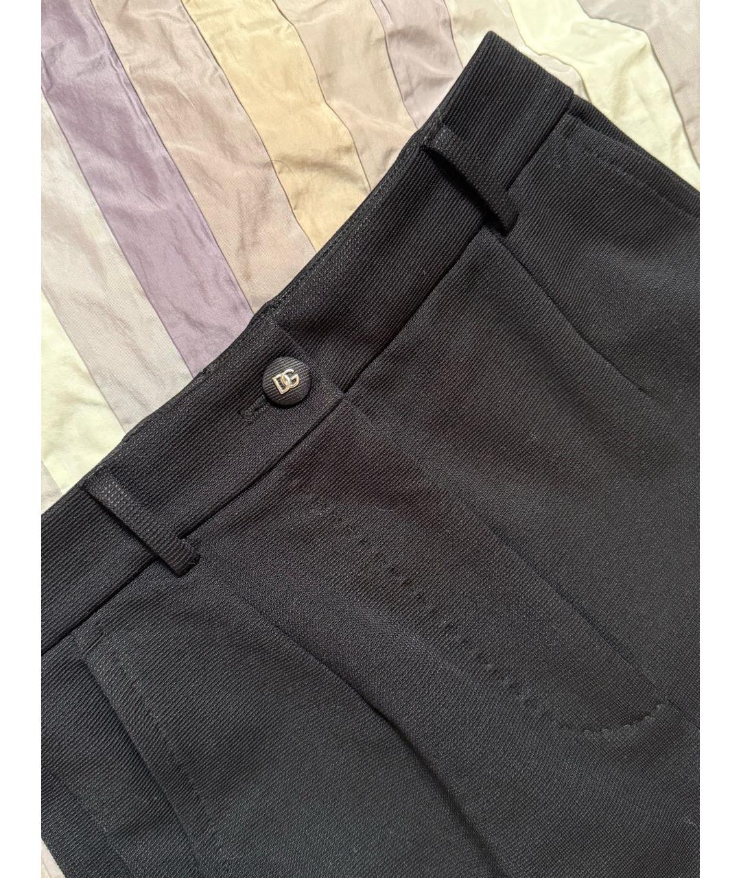 DOLCE&GABBANA Черные вискозные брюки узкие, фото 6