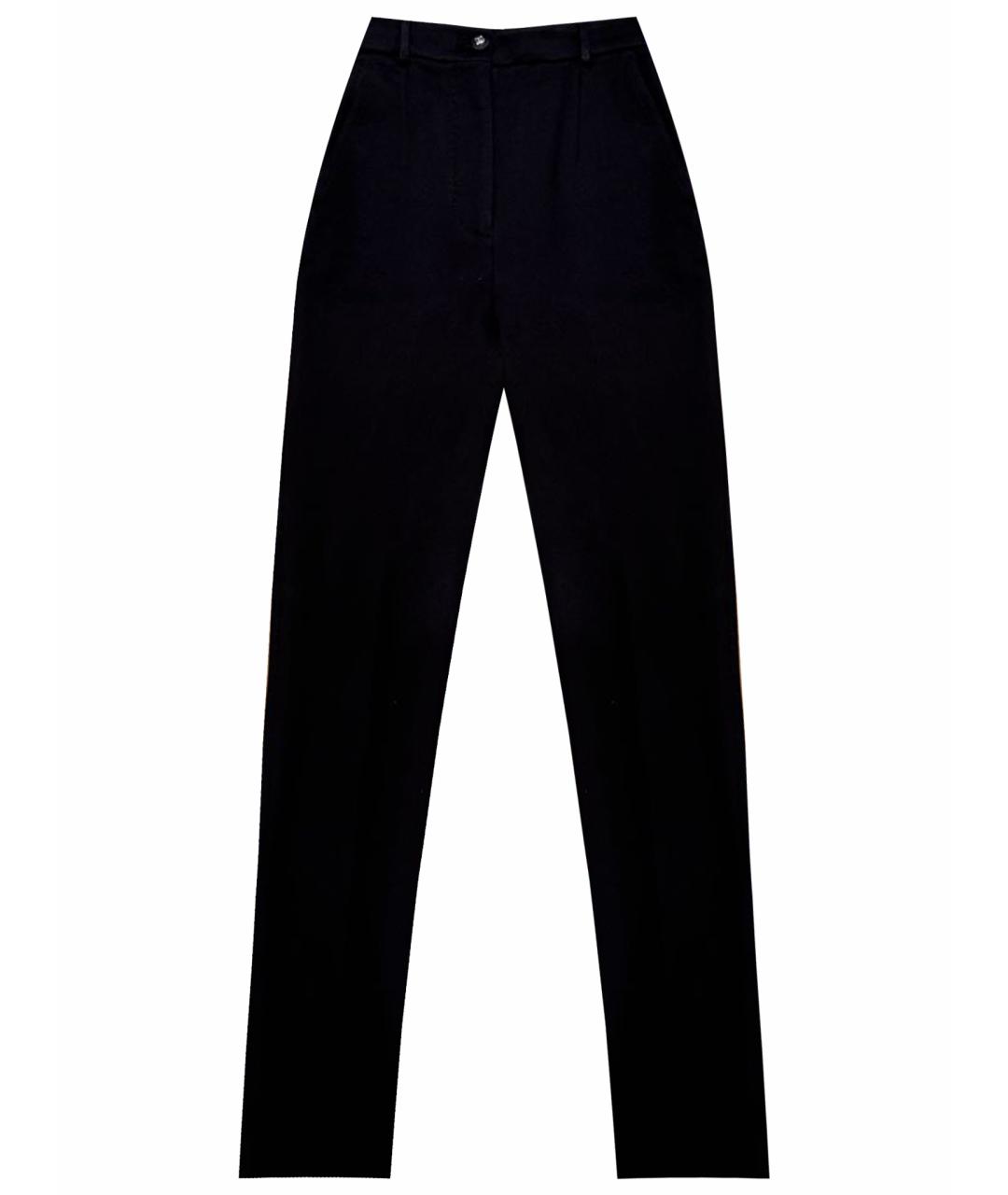DOLCE&GABBANA Черные вискозные брюки узкие, фото 1