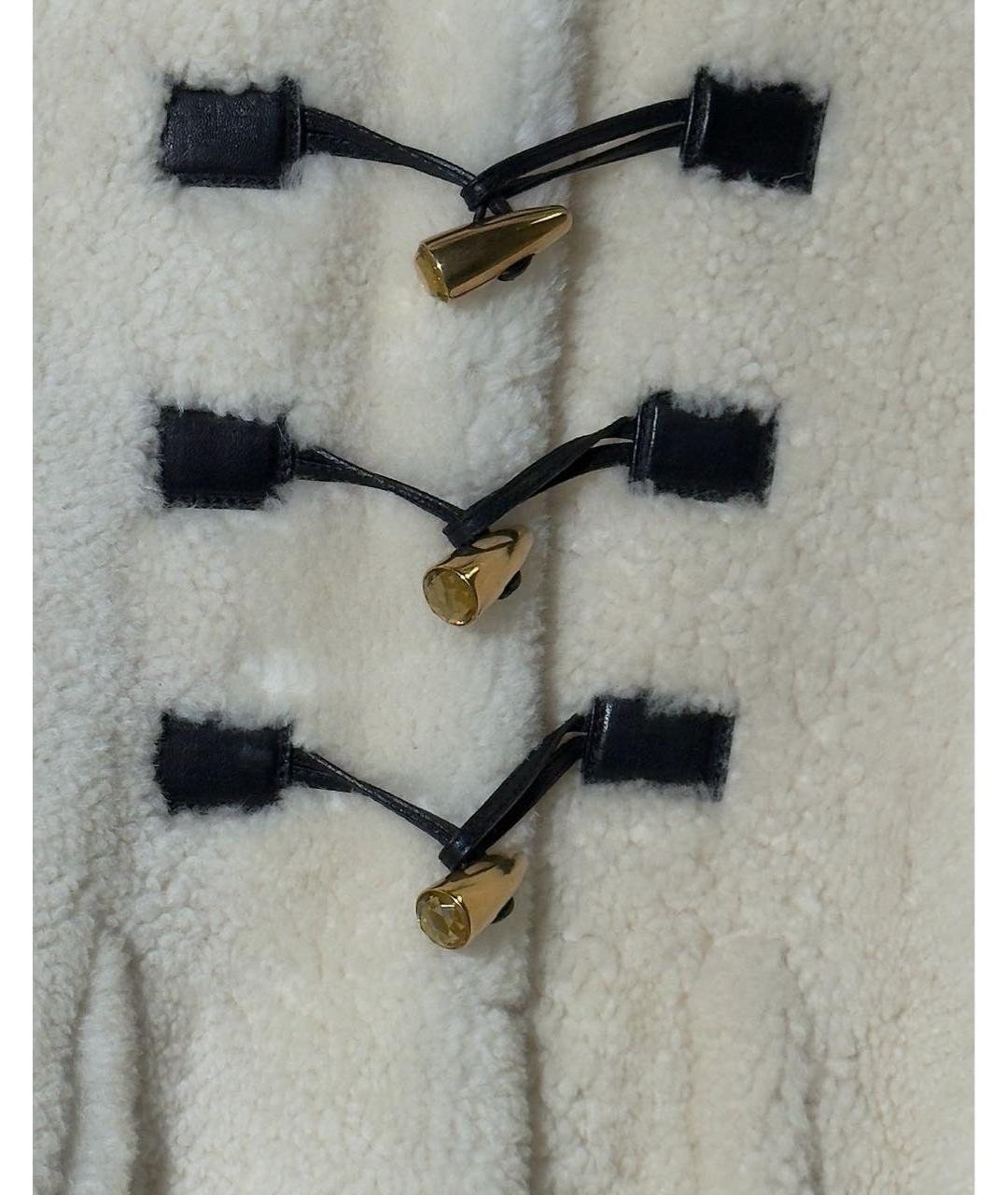 MIU MIU Белая кожаная дубленка, фото 4