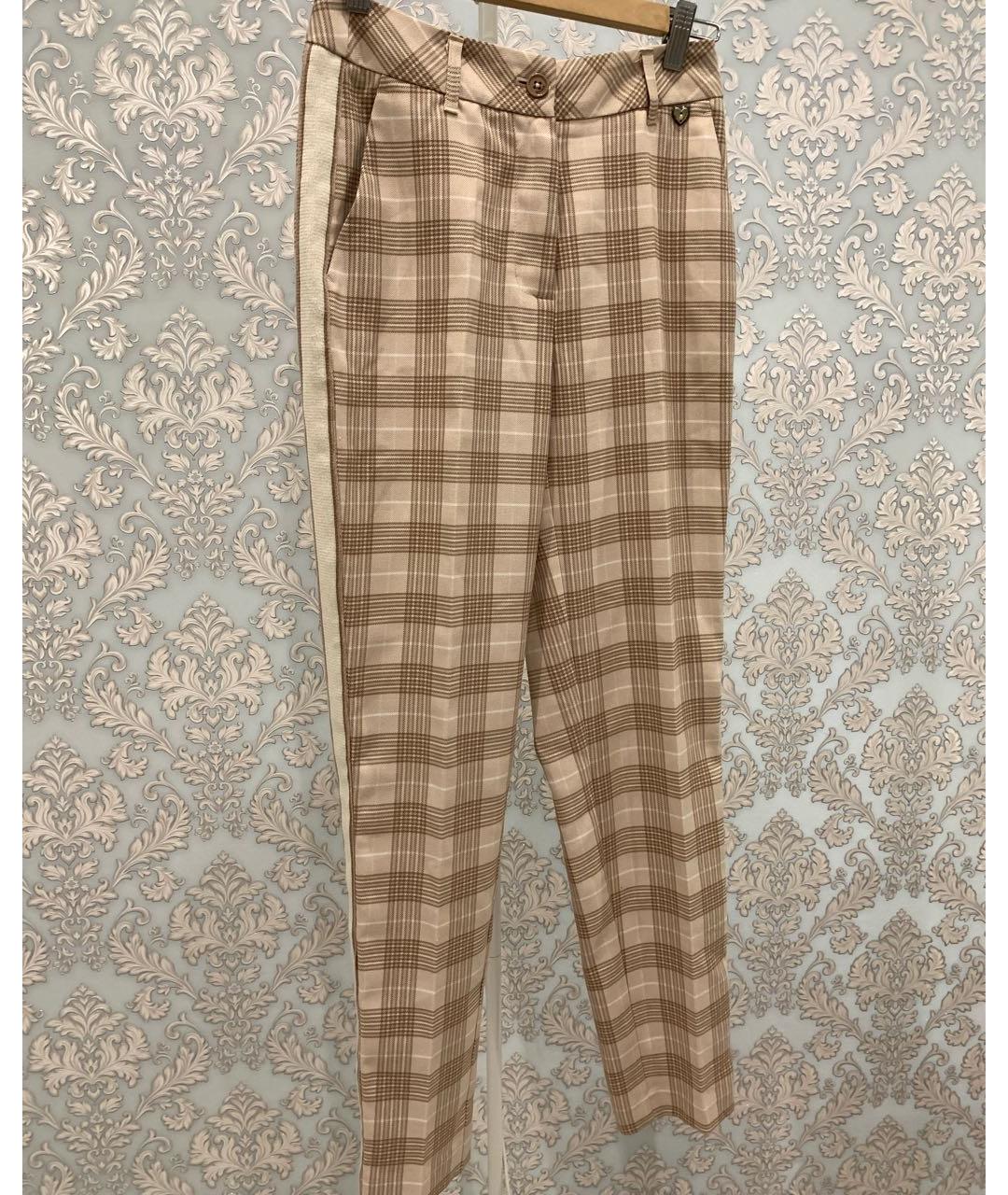 TWIN-SET Бежевый хлопковый костюм с брюками, фото 2