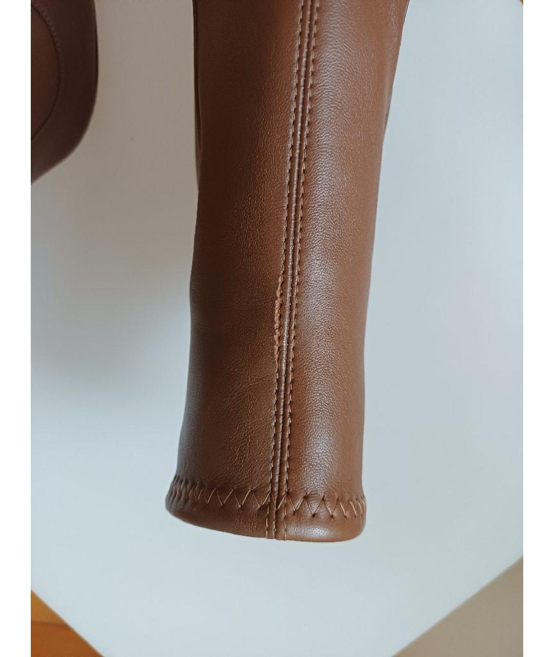 SERGIO ROSSI Коричневые кожаные ботильоны, фото 7